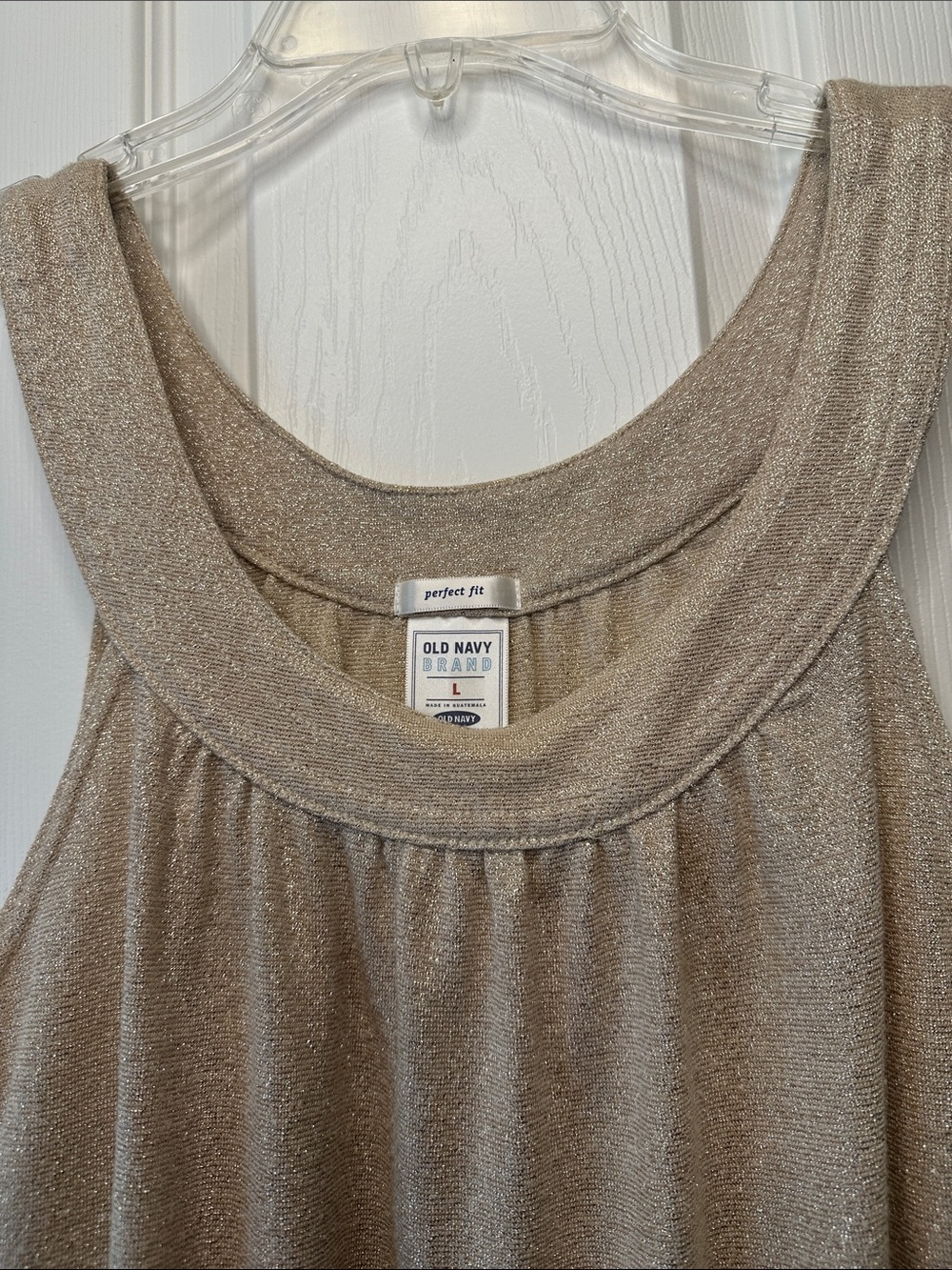Old Navy | Gold Sparkle Tank Top Large Shimmer